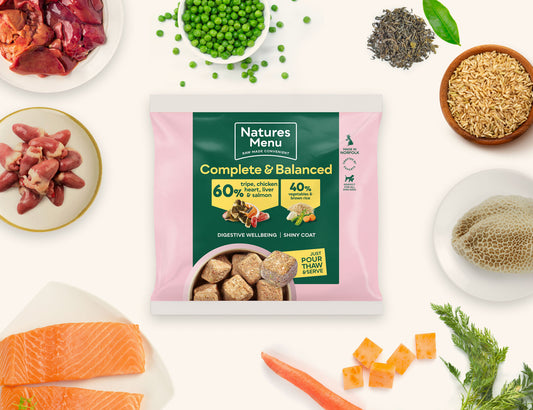 Natures Menu 60% Tripe, Chicken, Heart, Liver and Salmon Nuggets (Banquet) 1kg