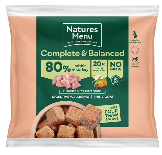 Natures Menu 80% Rabbit and Turkey Nuggets 1kg