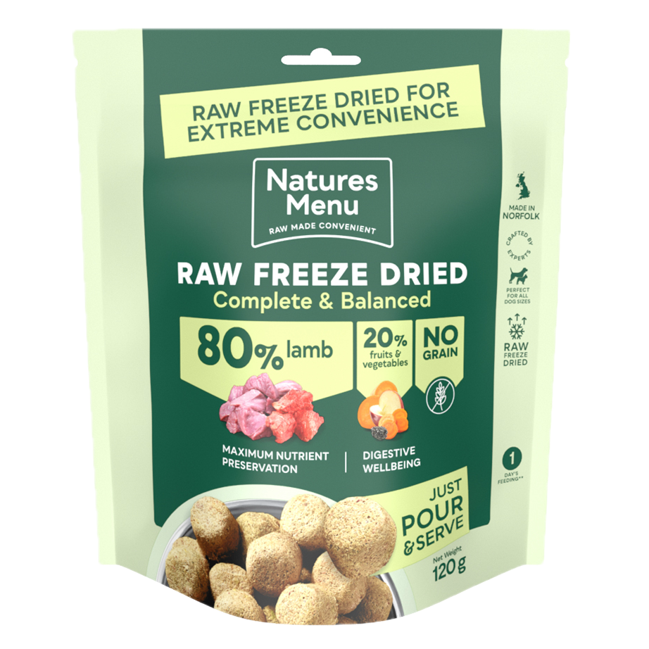 Natures Menu Raw Freeze Dried 80/20 Lamb 120g