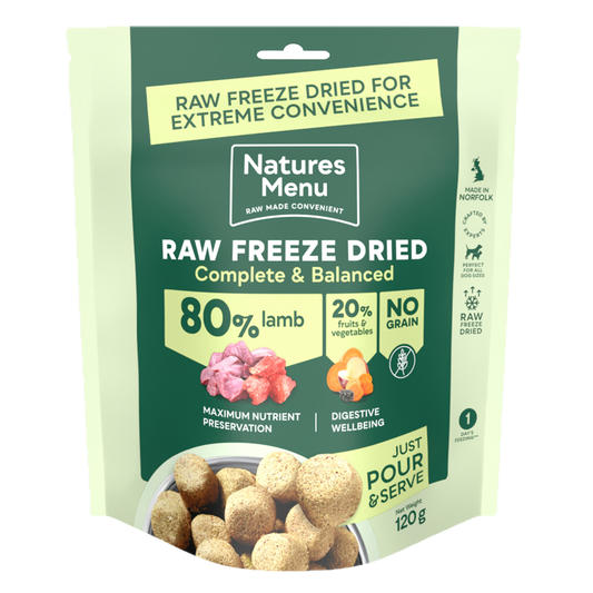Natures Menu Raw Freeze Dried 80/20 Lamb 120g