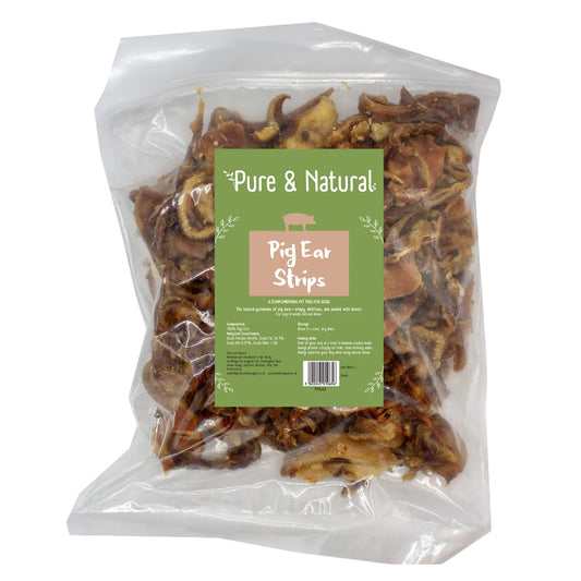 Pure & Natural Pigs Ears Strips 200g