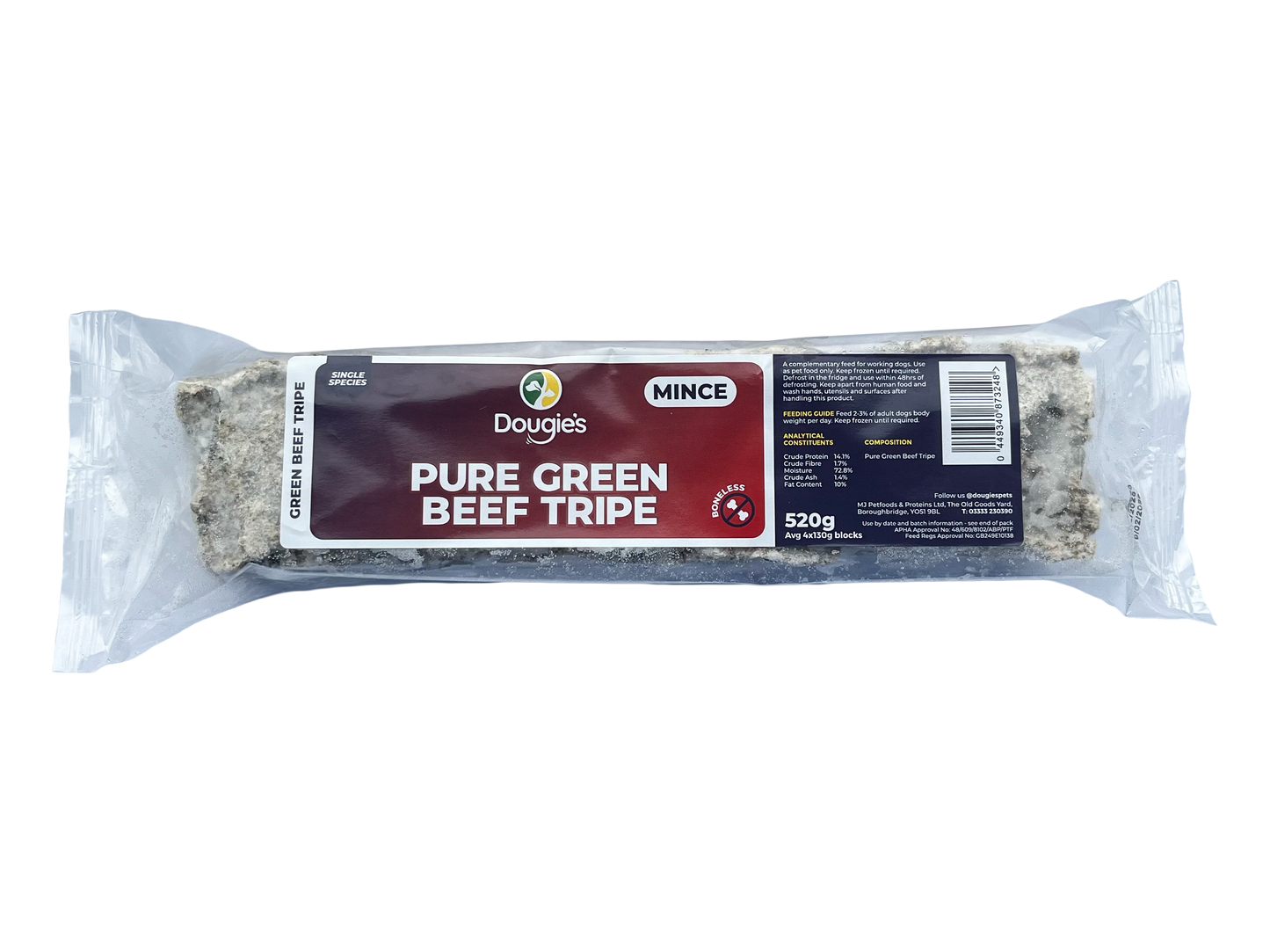 Dougies Just Mince Pure Green Beef Tripe 560g
