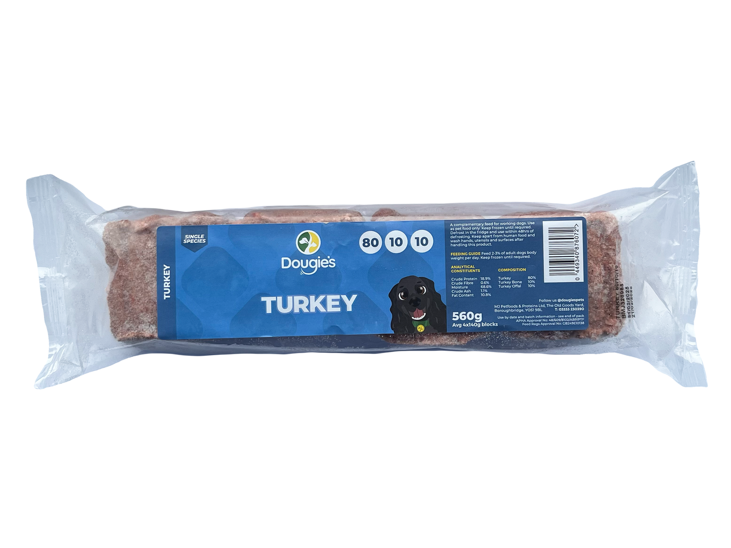 Dougies 80/10/10 Turkey 560g