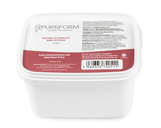 Purrform Tub Kitten Turkey 450g