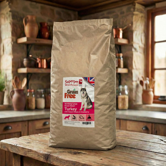 Superpet Grain Free Large Breed Adult Turkey Working Dog 15kg