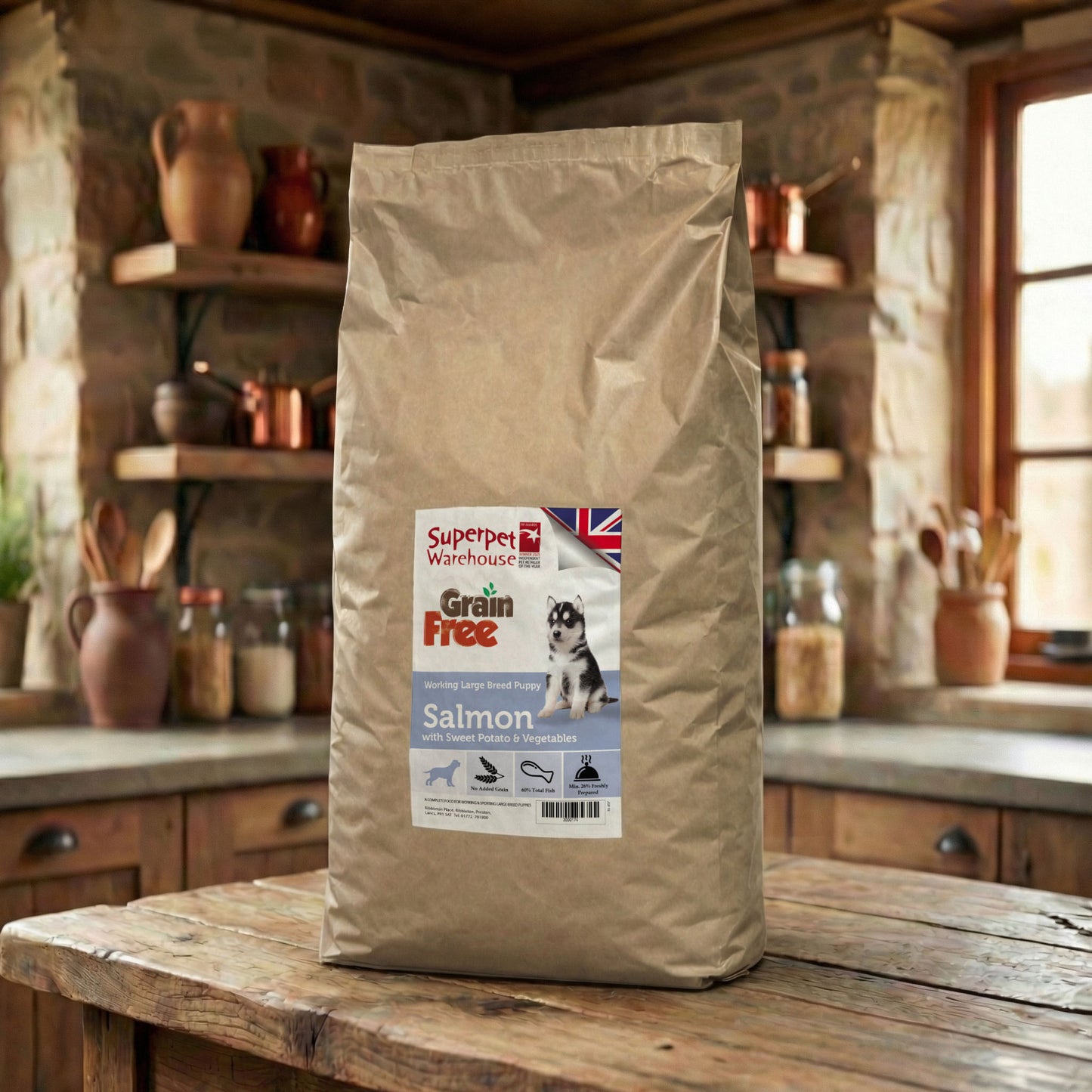 Superpet Grain Free Puppy Large Breed Salmon Working Dog 15Kg