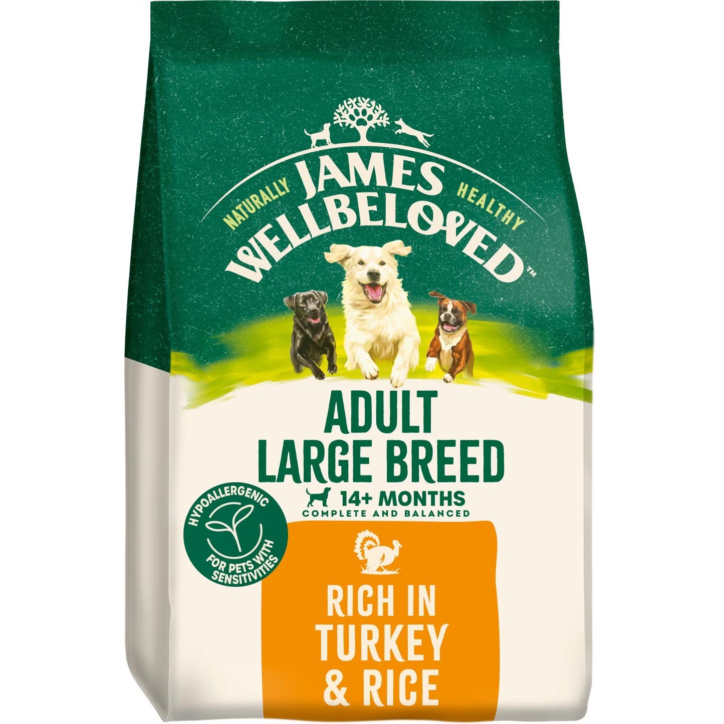 James Wellbeloved Dog Adult Large Breed Turkey 15kg