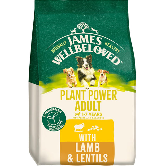 James Wellbeloved Dog Adult Plant Power Lamb 1.5Kg