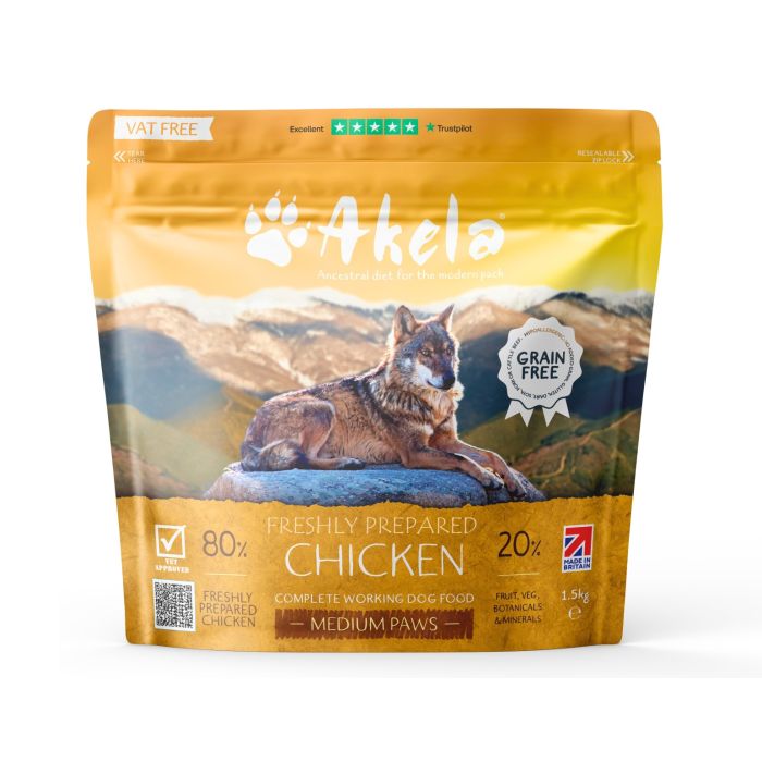Akela Free Range Chicken Medium Paws 1.5kg product image