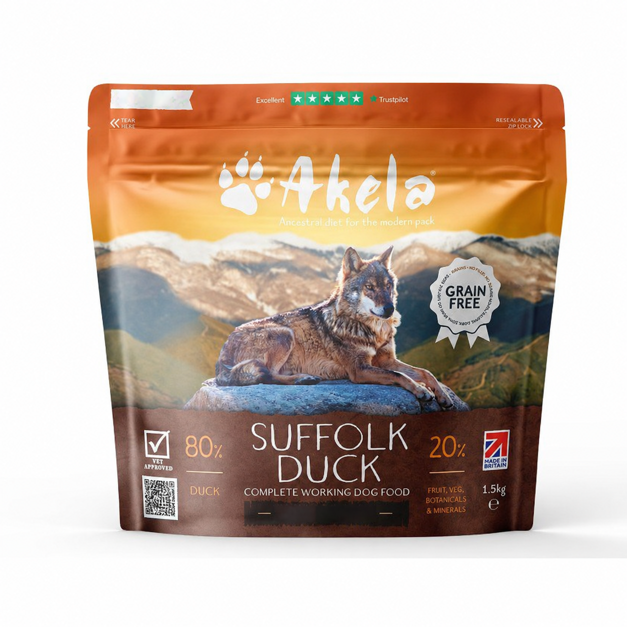 Akela Suffolk Duck Small Paws 1.5kg product image