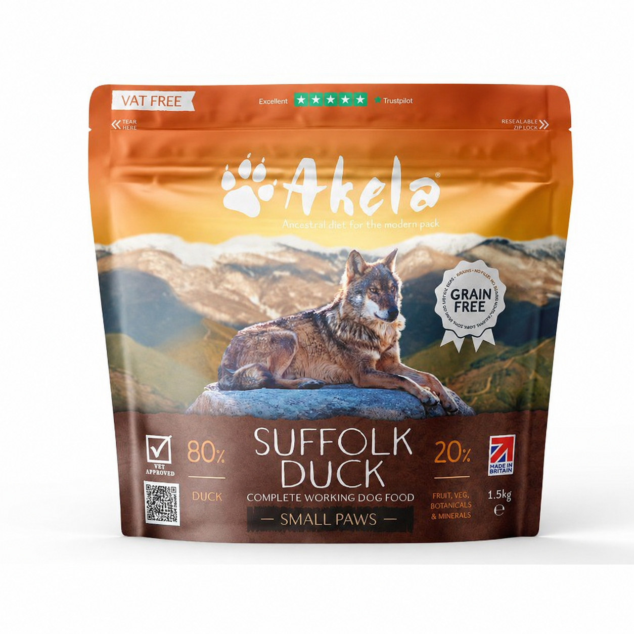 Akela Suffolk Duck Small Paws 1.5kg product image