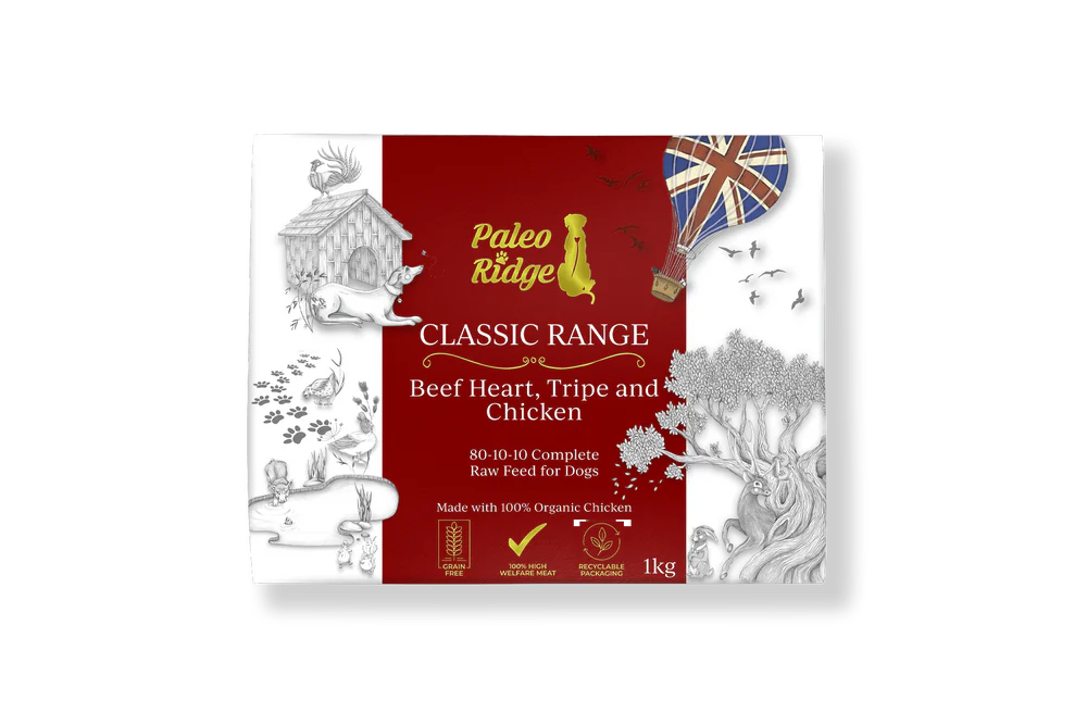 Paleo Ridge Classic Beef Heart Tripe &  Chicken 1kg