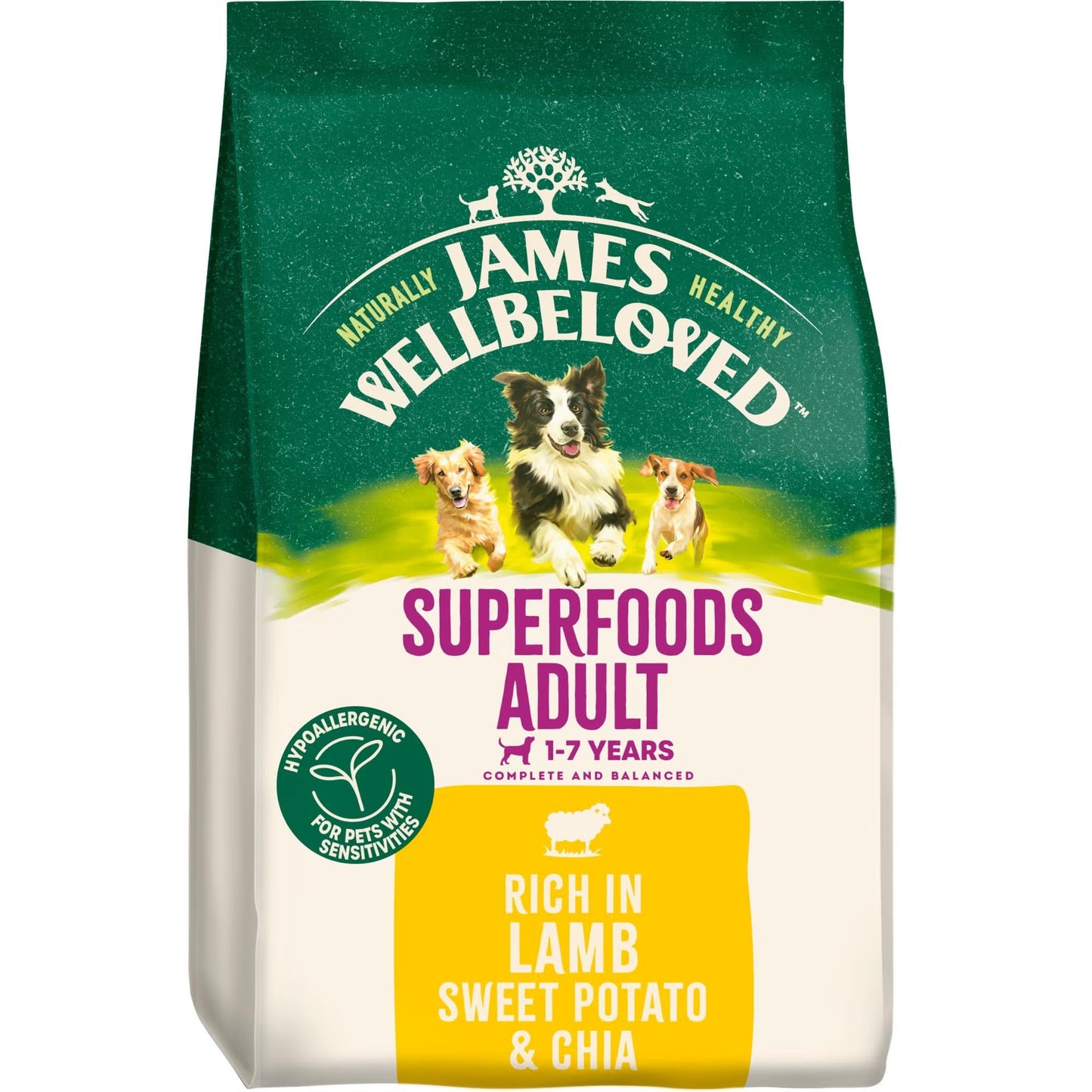 James Wellbeloved Dog Adult Superfood Lamb 1.5kg