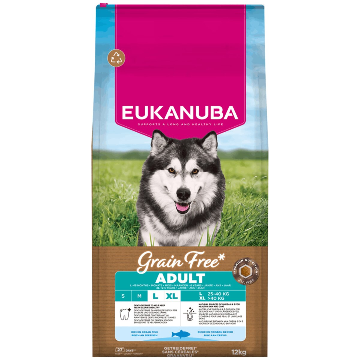 Eukanuba Adult Grain Free Ocean Fish Large Breed 12kg product image