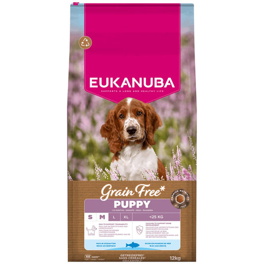 Eukanuba Puppy Grain Free Ocean Fish Small/Medium Breed 12kg product image