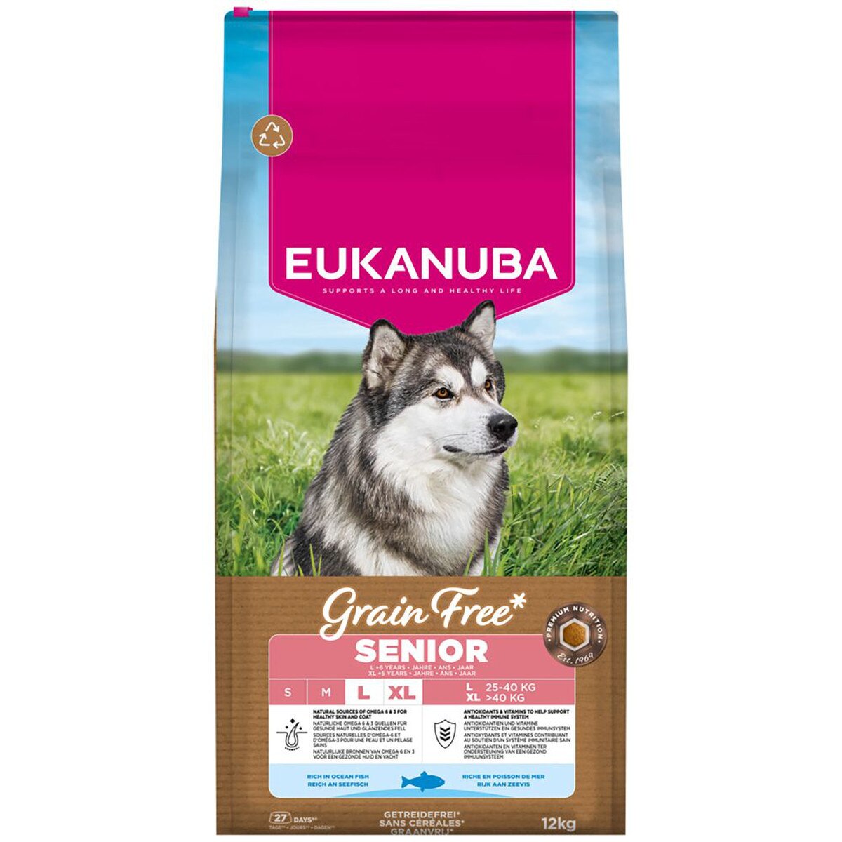 Eukanuba Senior Grain Free Ocean Fish Large Breed 12Kg product image