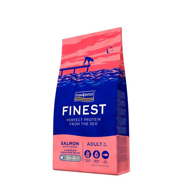 Fish4Dogs Finest Adult Salmon With Potato (Large Kibble) 12kg product image