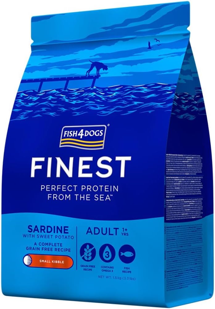 Fish4Dogs Finest Adult Sardine With Sweet Potato (Small Kibble) 1.5kg product image