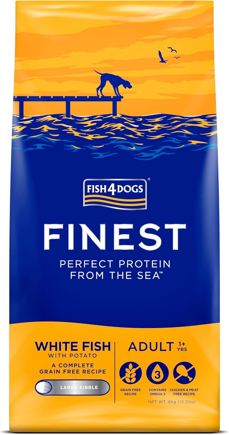 Fish4Dogs Finest Adult White Fish With Potato (Large Kibble) 6kg product image