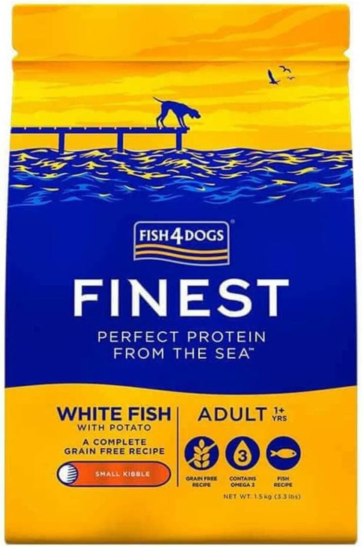 Fish4Dogs Finest Adult White Fish With Potato (Small Kibble) 1.5kg product image