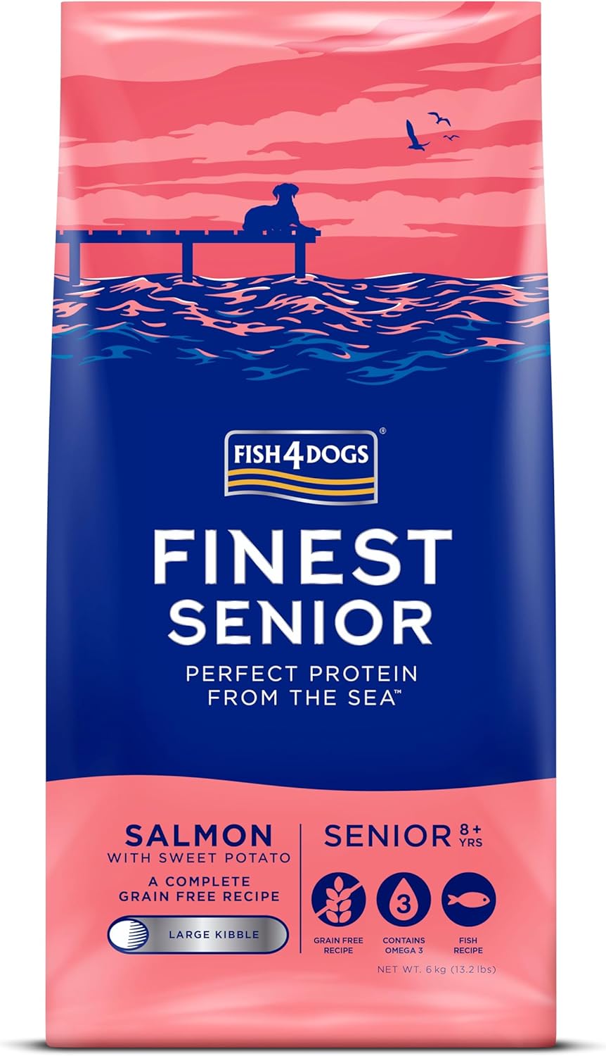 Fish4Dogs Finest Senior Salmon With Sweet Potato (Large Kibble) 6kg product image