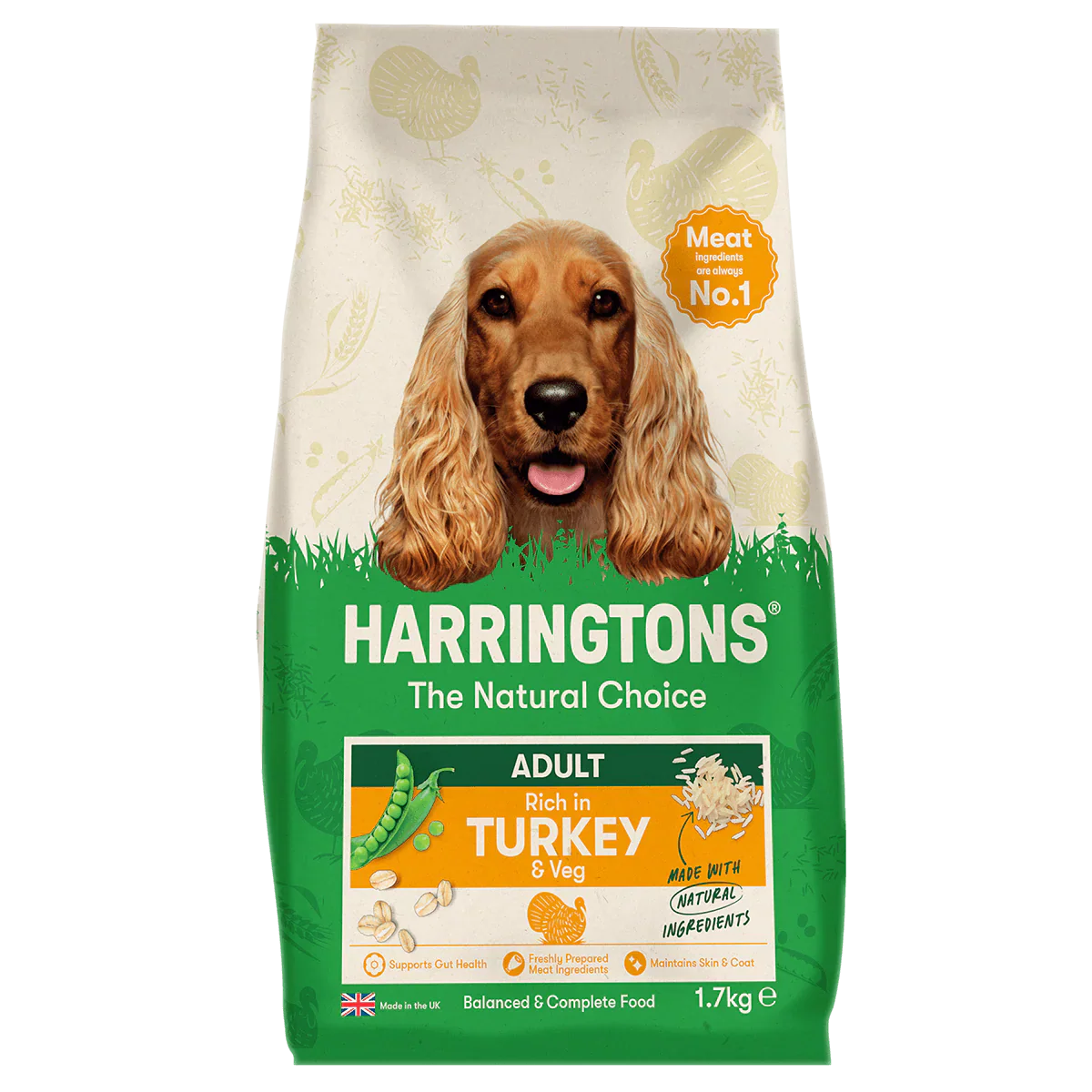 Harringtons Dog Turkey & Veg 1.7kg product image