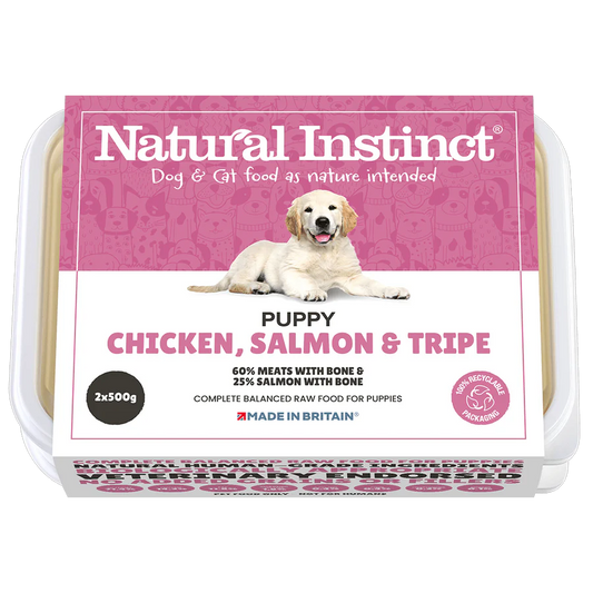 Natural Instinct Puppy Chicken, Salmon & Tripe 2x500g