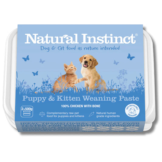 Natural Instinct Puppy & Kitten Weaning Paste 2 x 500g (Twin Pack)