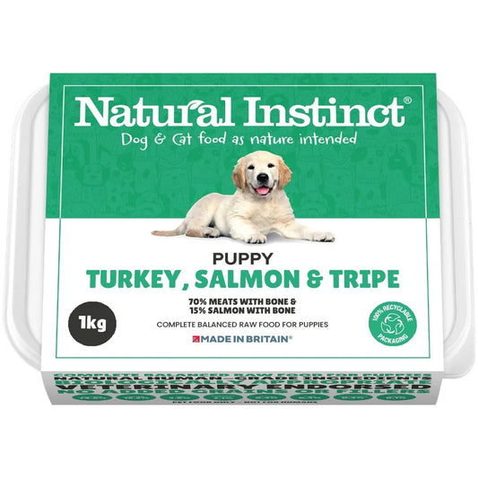 Natural Instinct Puppy Turkey, Salmon & Tripe 2x500g