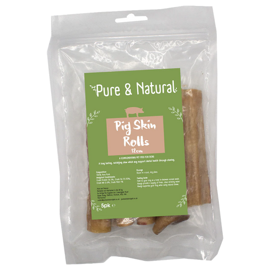 Pure & Natural Pig Skin Rolls 12cm 5pk