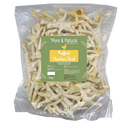 Pure & Natural Puffed Chicken Feet 1kg