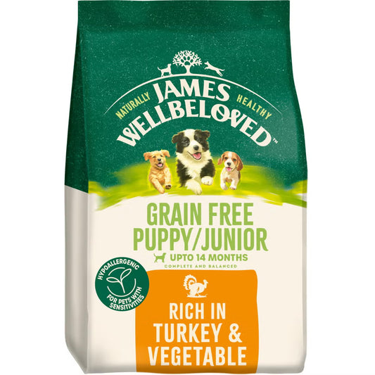 James Wellbeloved Dog Puppy Grain Free Turkey 1.5kg