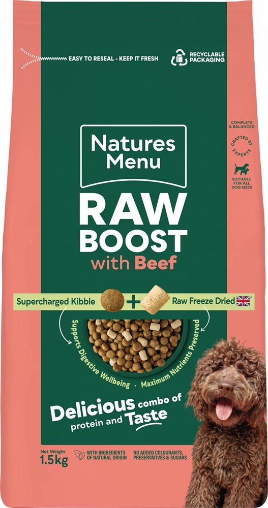 Natures Menu Raw Boost Beef with Grain 1.5kg